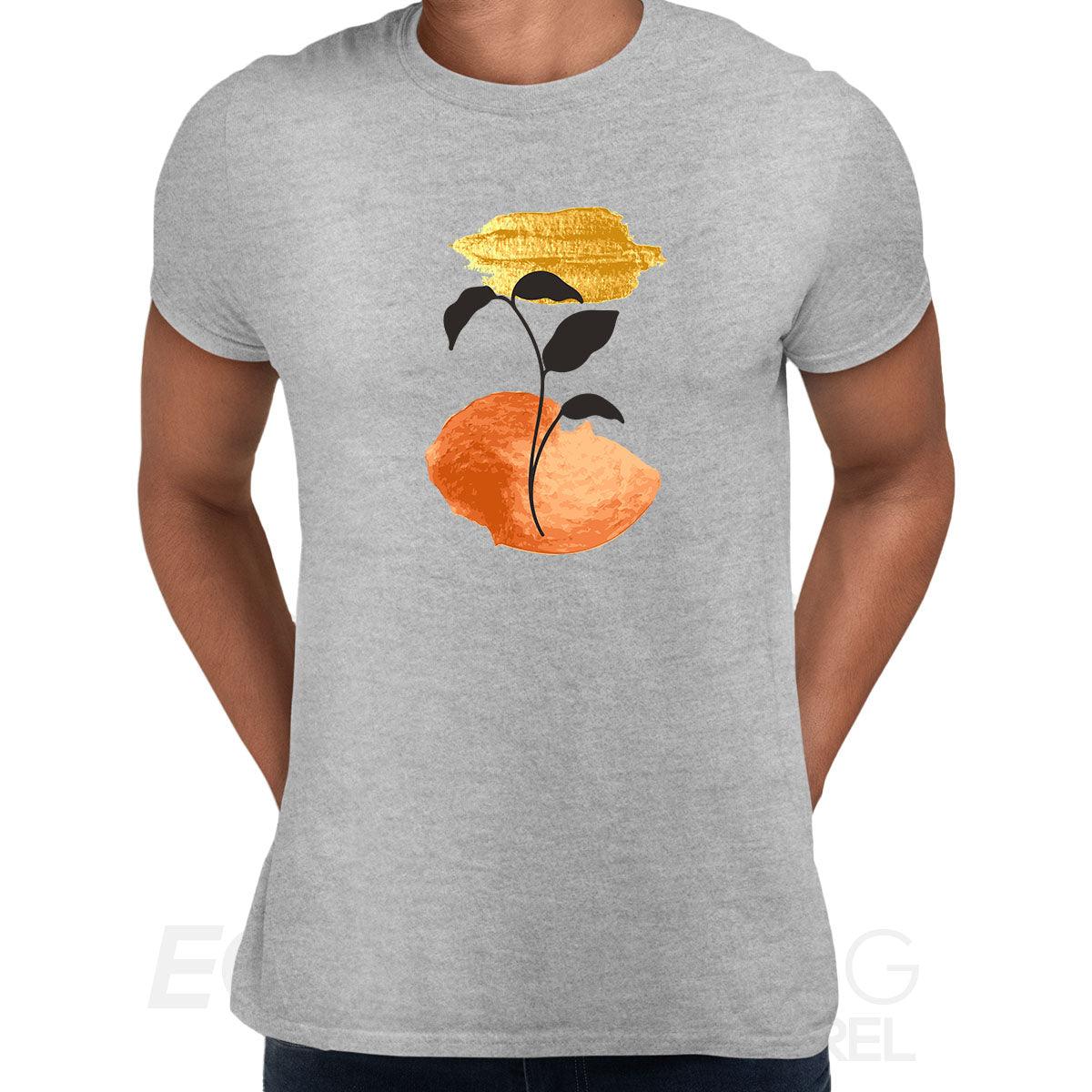 Botanical Design Tee Flowers Leaves Abstract Novelty Crew Neck Birthday Unisex T-shirt - Kuzi Tees