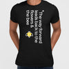 The way forward leads back to the flowers & the bee - Eco message T-shirt - Kuzi Tees