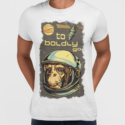 Go Chimp Astronaut T-Shirt With An Attitude - Kuzi Tees