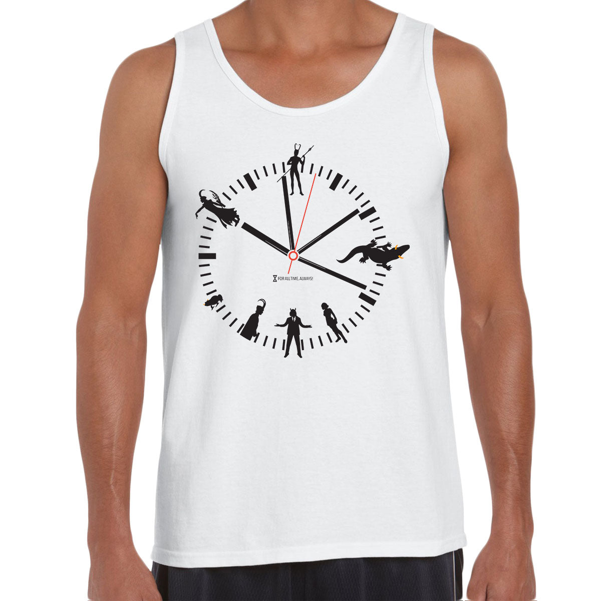 TVA Clock With Variants Classic Loki Frog Loki Alligator Sylvie President Frost Giant Unisex Tank Top - Kuzi Tees