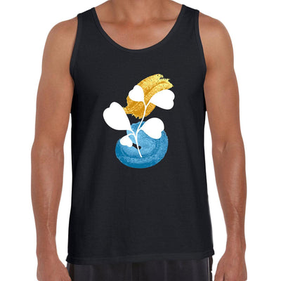 Botanical Blue Flower Plant Abstract Tee Novelty Birthday Summer Unisex Tank Top - Kuzi Tees