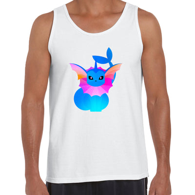 Vaporeon Water type Pokemon Black & White Tank-Top - Kuzi Tees