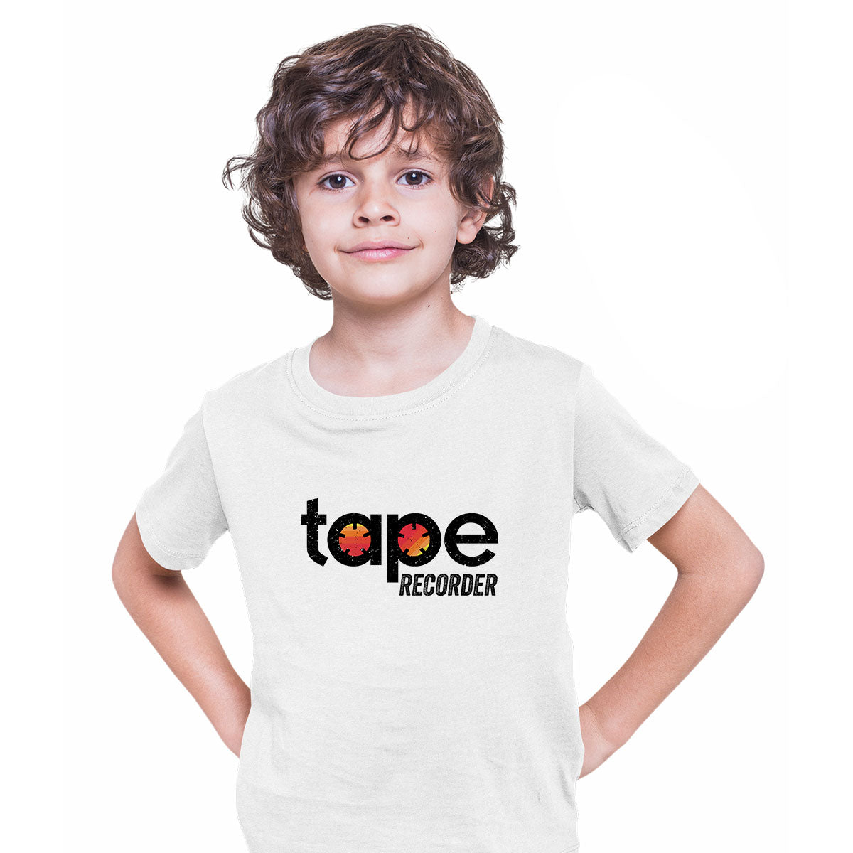 Tape Recorder 80 Retro Cassette Player Retro T-Shirts for Kids OLD SKOOL - Kuzi Tees