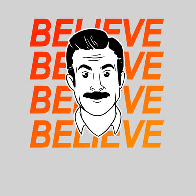 Ted Lasso Believe Motivational Funny Movie Novelty Adult Gift Typography Unisex Tank Top - Kuzi Tees