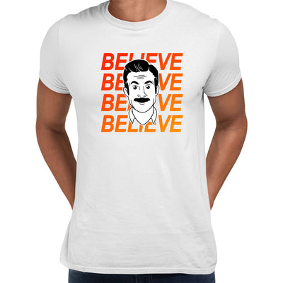 Ted Lasso Believe Tee Motivational Funny Movie Novelty Adult Gift Typography Unisex T-Shirt - Kuzi Tees