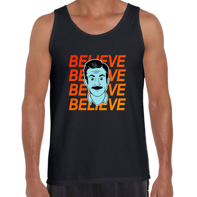 Ted Lasso Believe Motivational Funny Movie Novelty Adult Gift Typography Unisex Tank Top - Kuzi Tees