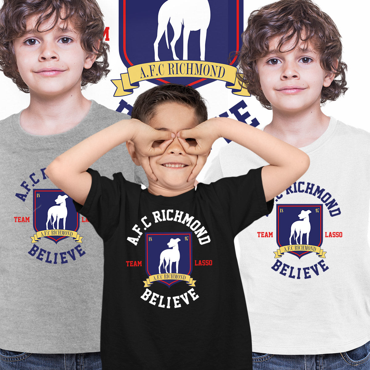 Ted Lasso AFC Richmond T-shirt Believe Gift For Movie Fan Team Lasso Kids T-shirt