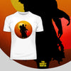 The Bounty Hunter & Baby Yoda Star Wars Mandalorian Disney  Black & White T-shirt - Kuzi Tees