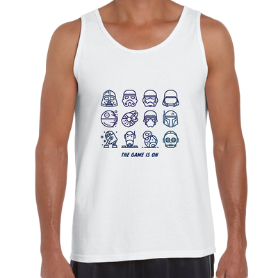 The Game Is On Star Wars Iconic Helmet and Figures from the Movie Tank Top - Kuzi Tees