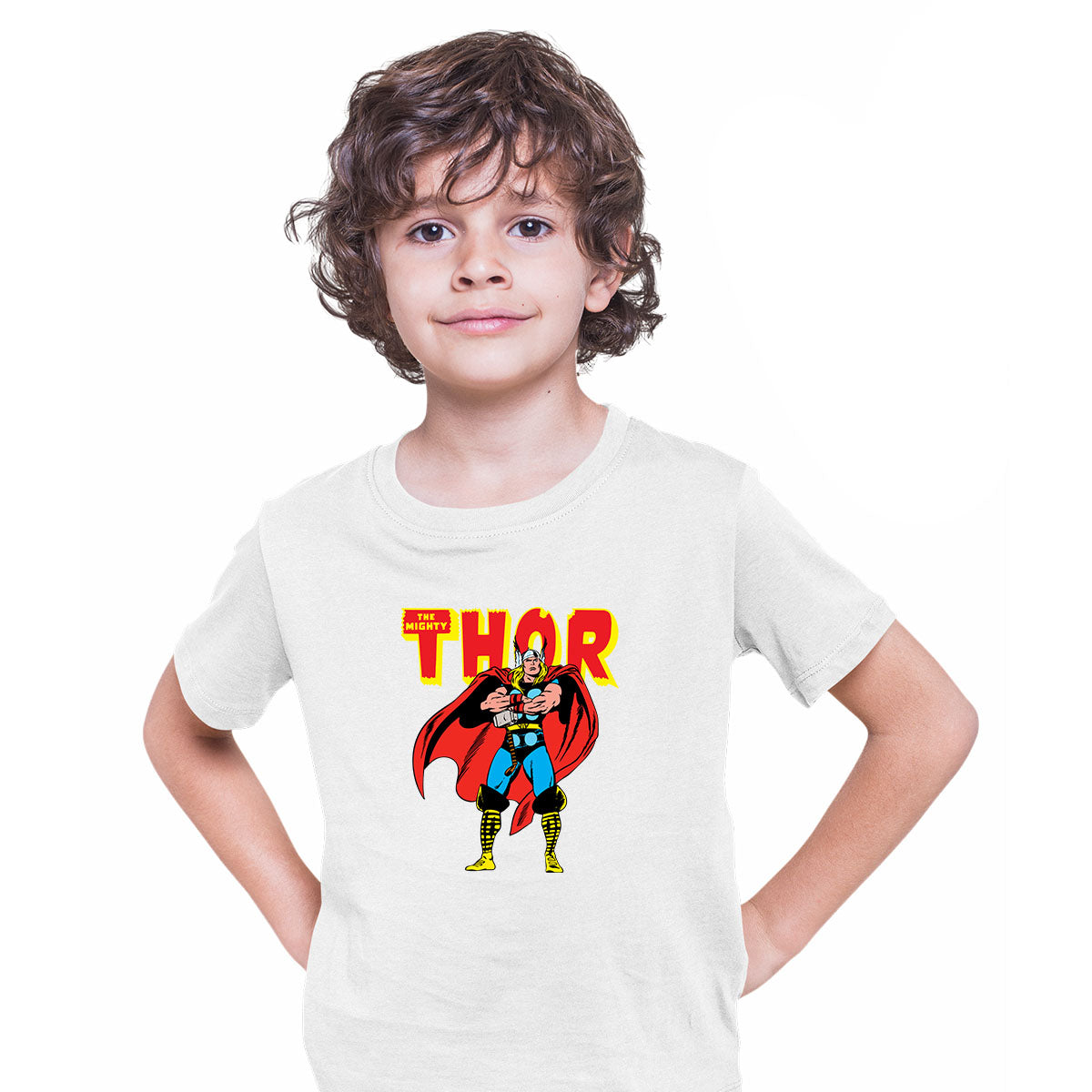 The Mighty Thor Kids T-Shirt Nostalgia avenger comic book cover design - Kuzi Tees