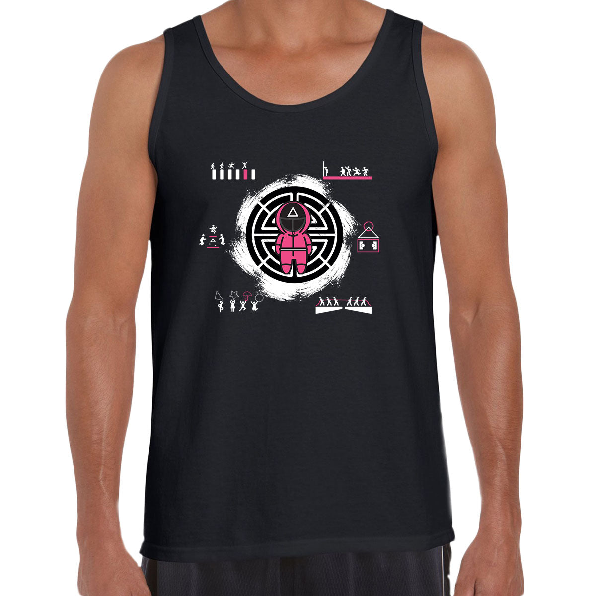 The Game is On Squid Game Movie included all Games Adults Unisex Tank Top - Kuzi Tees
