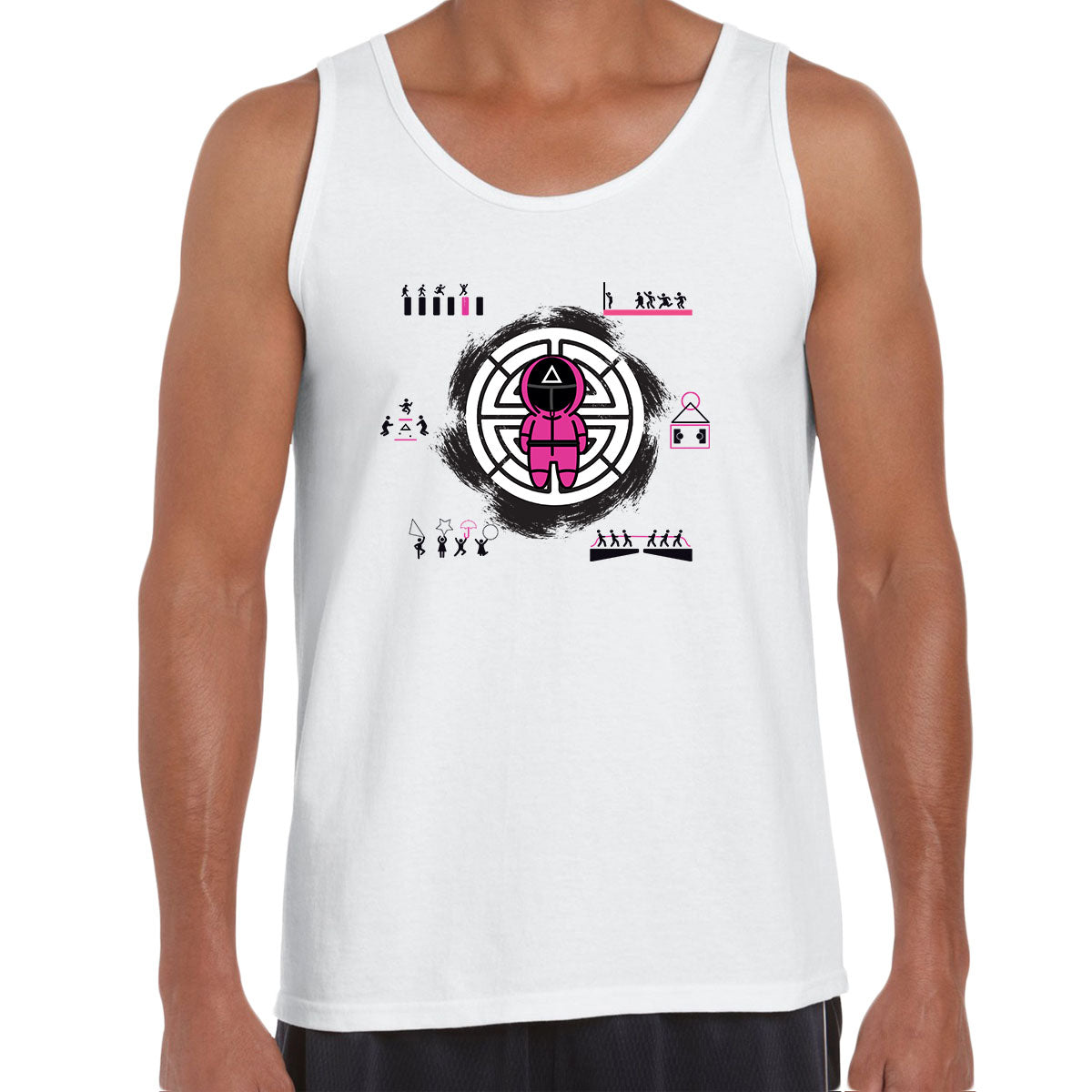 The Game is On Squid Game Movie included all Games Adults Unisex Tank Top - Kuzi Tees