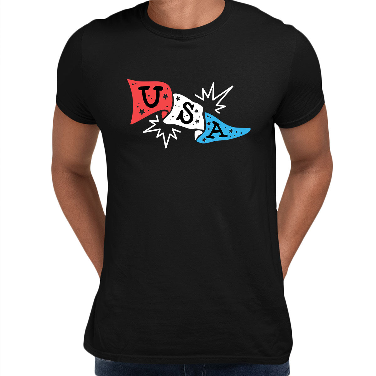 The USA Home team Wear it with pride Baseball Tee Football American Flag Shirt, Baseball Adult T-Shirt - Kuzi Tees