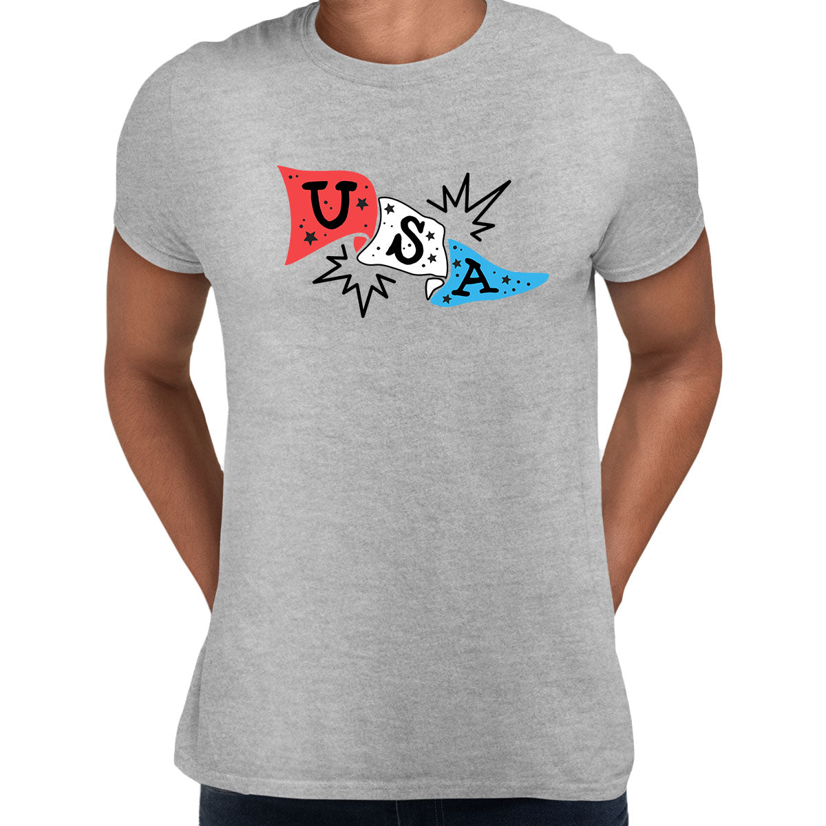 The USA Home team Wear it with pride Baseball Tee Football American Flag Shirt, Baseball Adult T-Shirt - Kuzi Tees