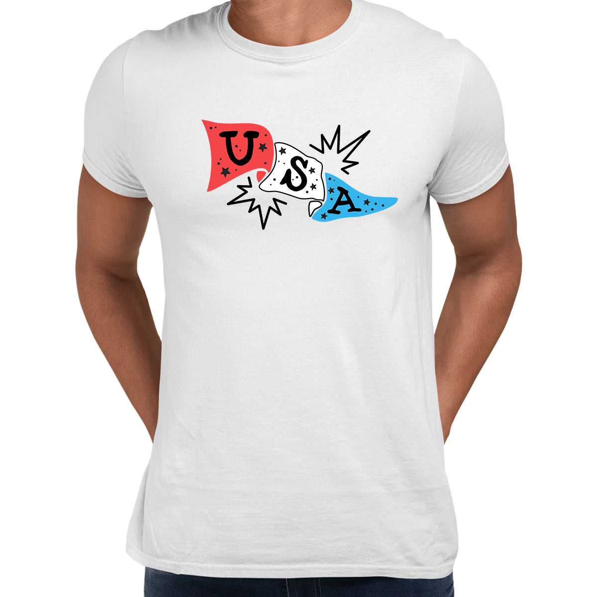 The USA Home team Wear it with pride Baseball Tee Football American Flag Shirt, Baseball Adult T-Shirt - Kuzi Tees