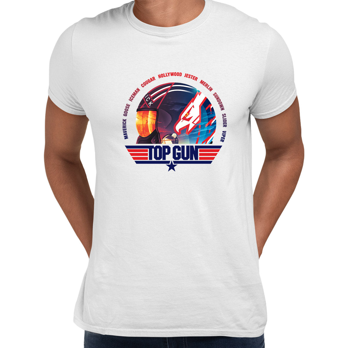 New Top Gun Helmet Nostalgia Adult T-shirt Tom Cruise Maverick - Kuzi Tees