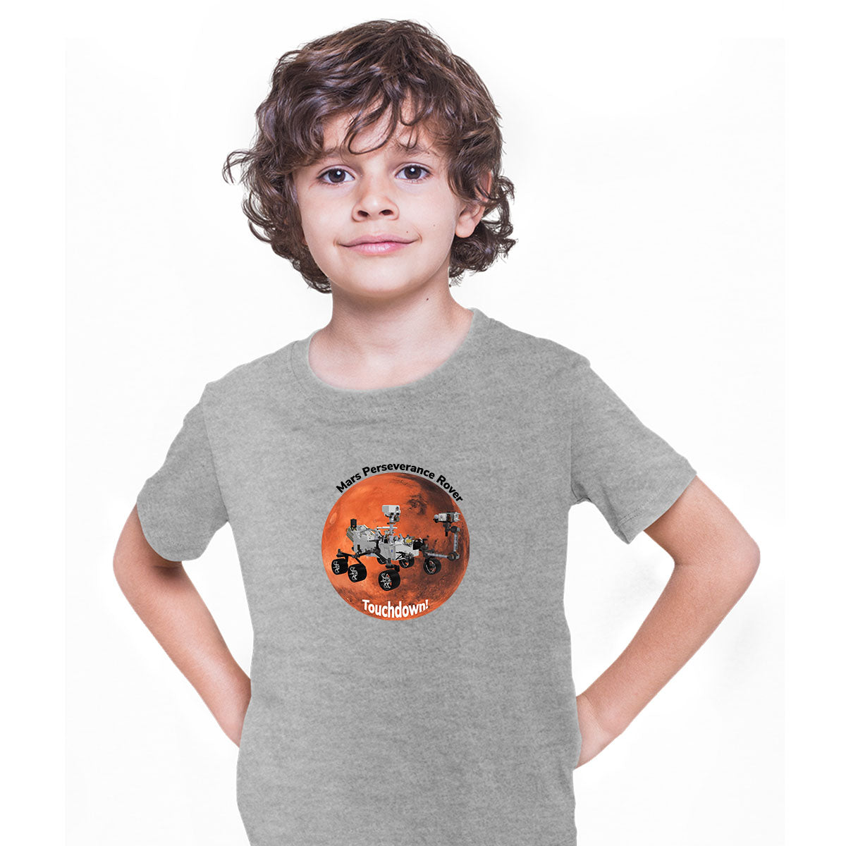 Touchdown Occupy Mars Slogan Red Planet Landing 2021 Nasa perseverance T-shirt for Kids - Kuzi Tees