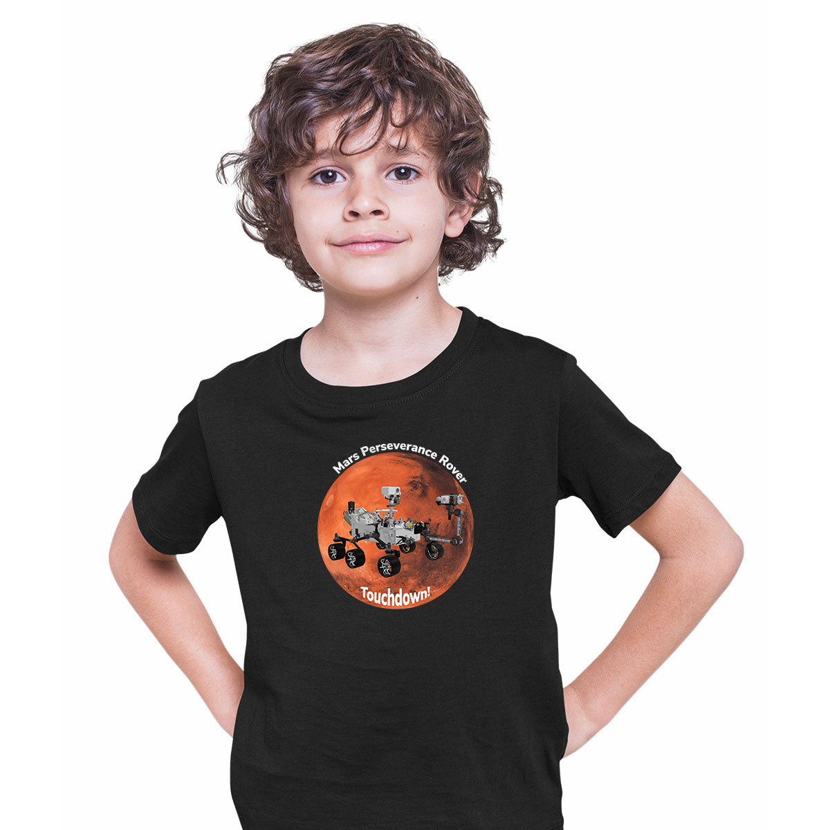 Touchdown Occupy Mars Slogan Red Planet Landing 2021 Nasa perseverance T-shirt for Kids - Kuzi Tees