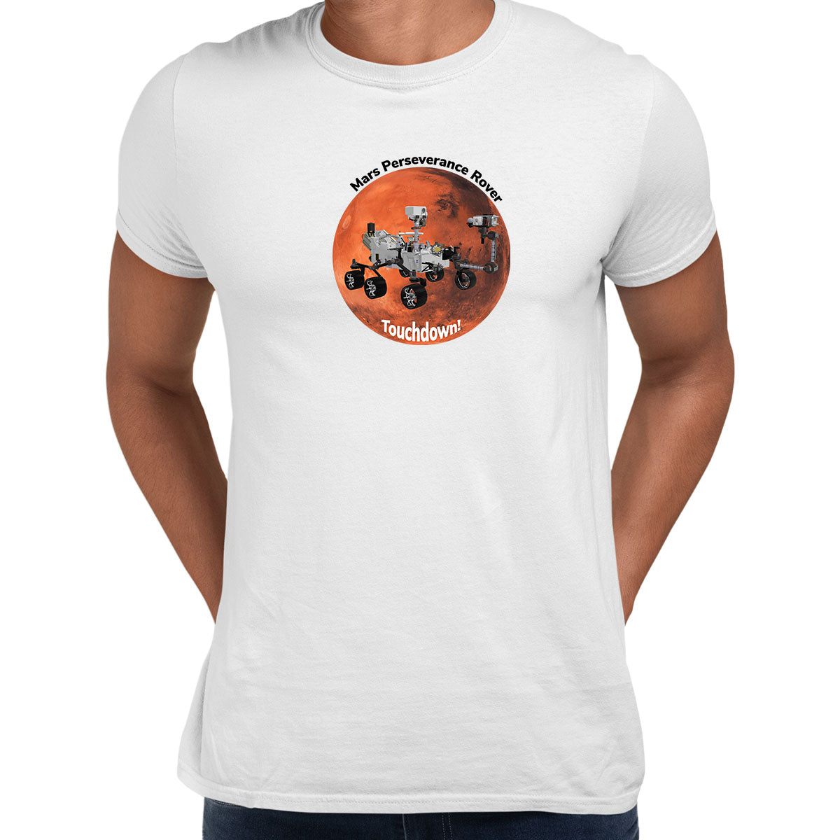 Touchdown Occupy Mars Slogan Red Planet Landing 2021 Nasa perseverance Unisex T-shirt - Kuzi Tees