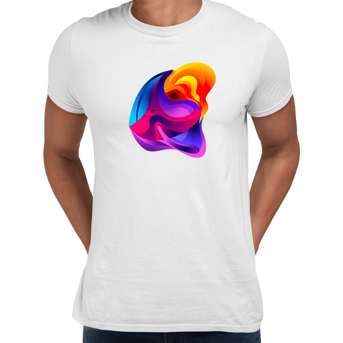 Tropical Shell With Sunset Unique Surreal Design T-shirt - Kuzi Tees