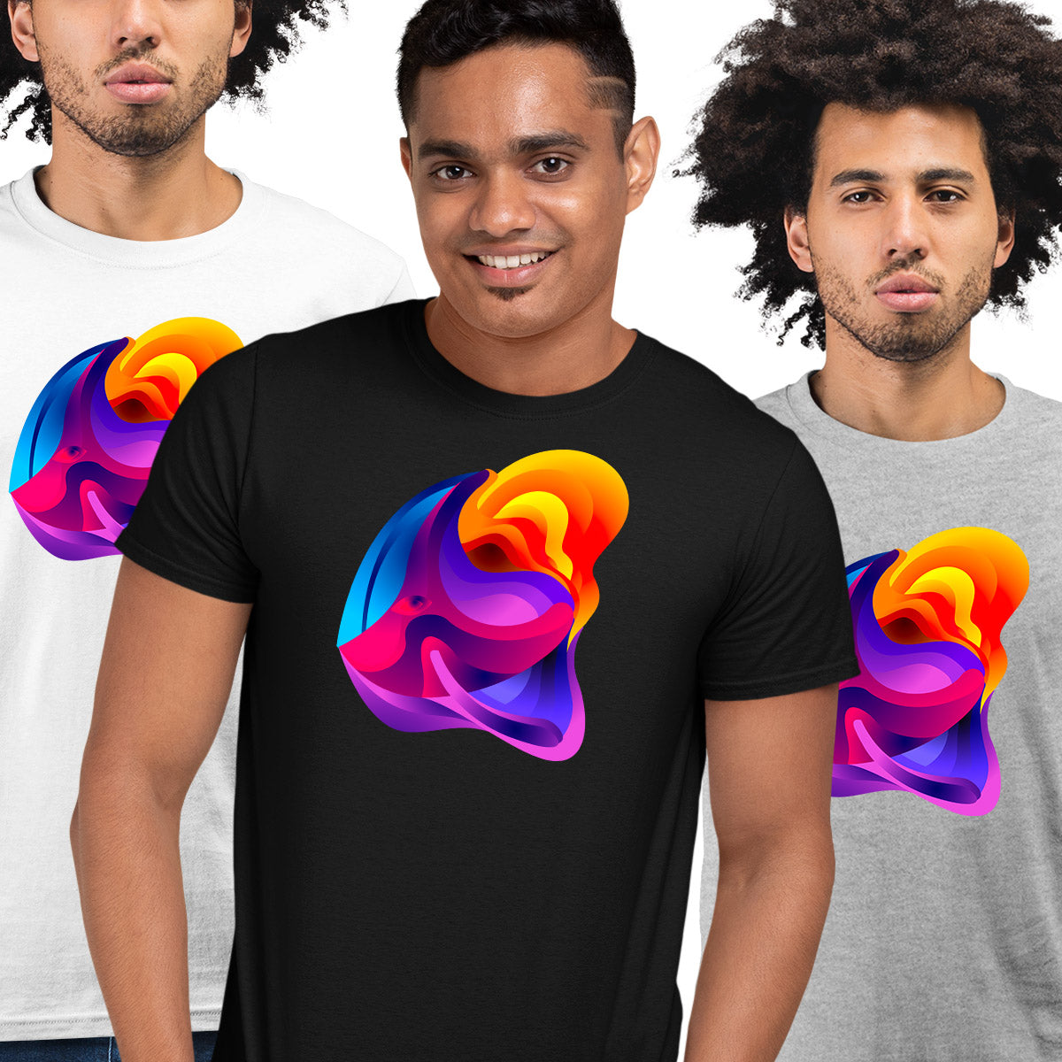 Tropical Shell With Sunset Unique Surreal Design T-shirt - Kuzi Tees