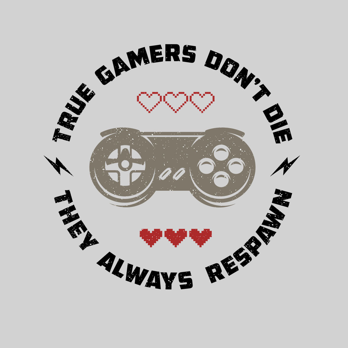 Mens Gaming T-Shirt Old School Gamer Retro Video Game True Gamer Respawn Unisex T-Shirt - Kuzi Tees