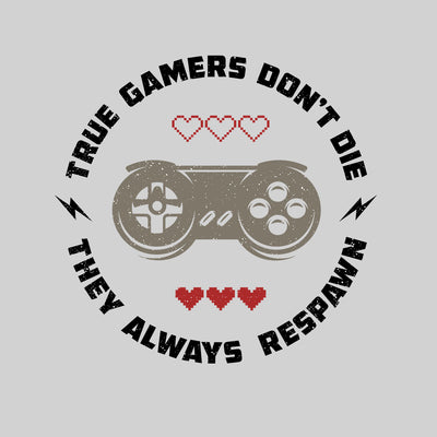 Mens Gaming T-Shirt Old School Gamer Retro Video Game True Gamer Respawn Unisex T-Shirt - Kuzi Tees