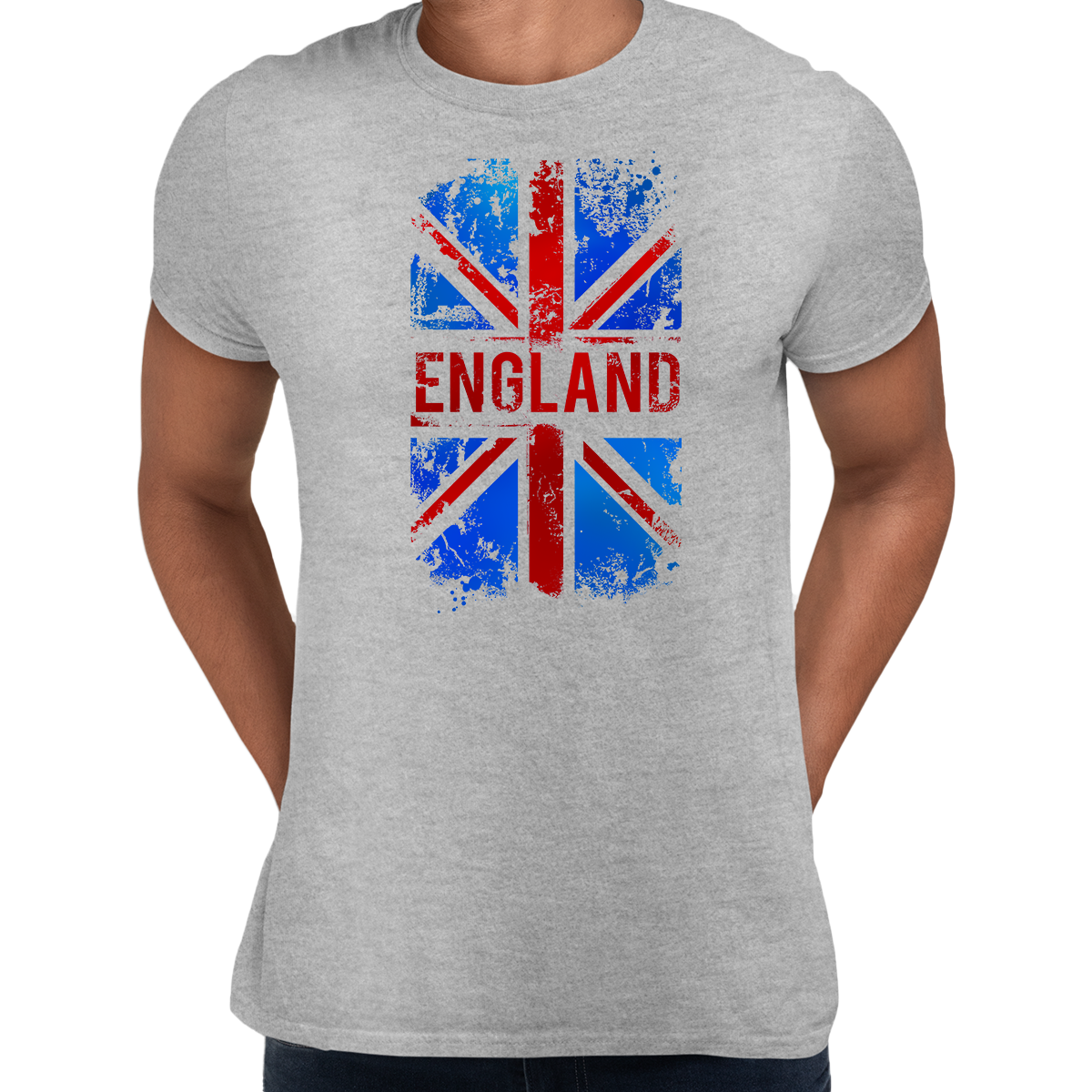 Union Jack Abstract Print Mens T-Shirt Great Britain Flag - Kuzi Tees