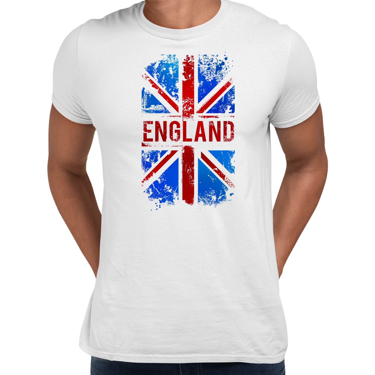 Union Jack Abstract Print Mens T-Shirt Great Britain Flag - Kuzi Tees