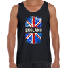 Union Jack Abstract Print Mens Women Tank Top Great Britain Flag - Kuzi Tees