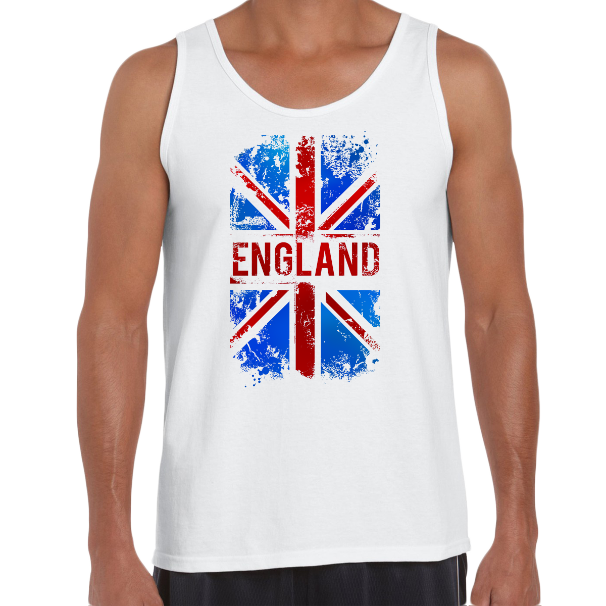 Union Jack Abstract Print Mens Women Tank Top Great Britain Flag - Kuzi Tees