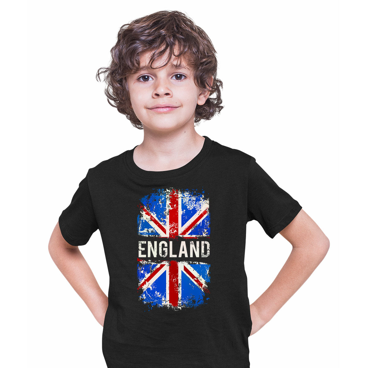 Union Jack Abstract Print Kids T-Shirt Great Britain Flag - Kuzi Tees