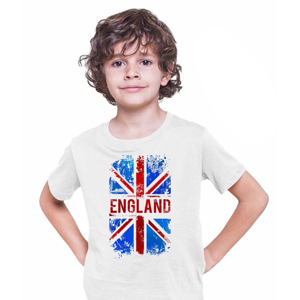 Union Jack Abstract Print Kids T-Shirt Great Britain Flag - Kuzi Tees
