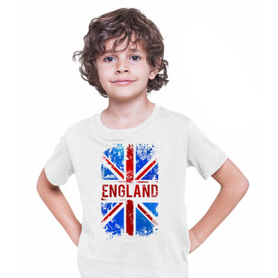 Union Jack Abstract Print Kids T-Shirt Great Britain Flag - Kuzi Tees
