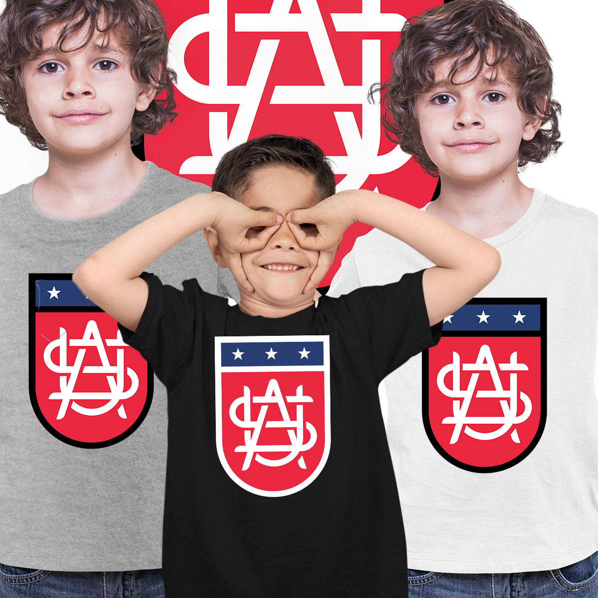 USA Logo Sport Baseball Football Kids Shirt - Kuzi Tees