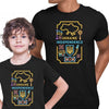 Independent Ukraine National Symbols Neon Glow Kids T-Shirt Support Ukraine War - Kuzi Tees