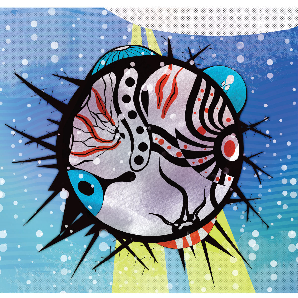 Underwater Creatures Wall Big A2 Art Print Kitchen Living Room Unframed Unique - Kuzi Tees
