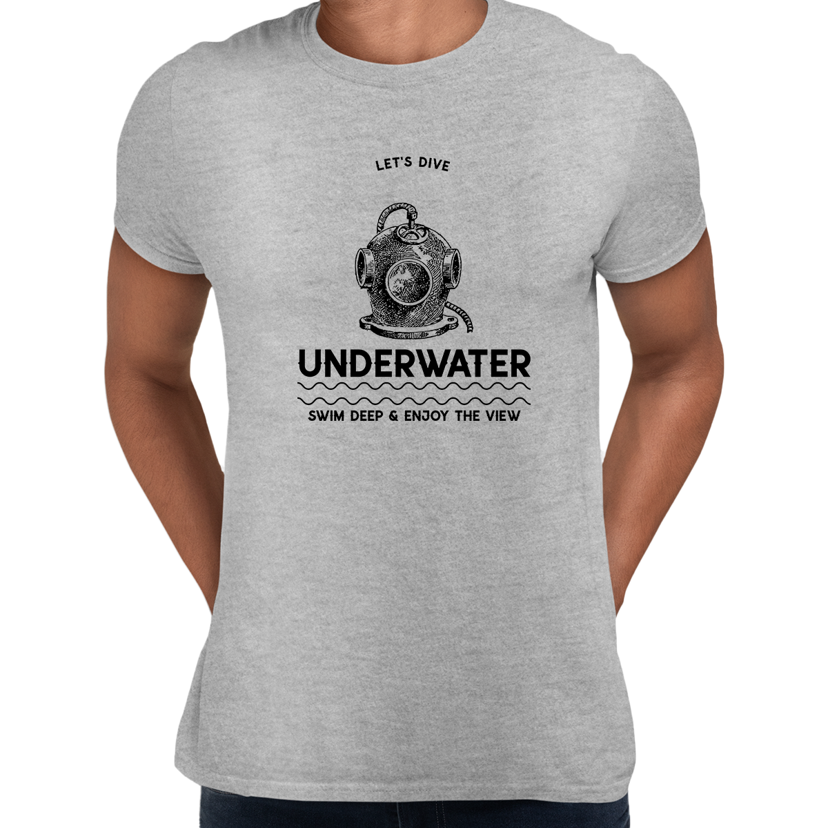 Underwater Dive Swim deep & enjoy the view Scuba Diving Unisex T-shirt - Kuzi Tees