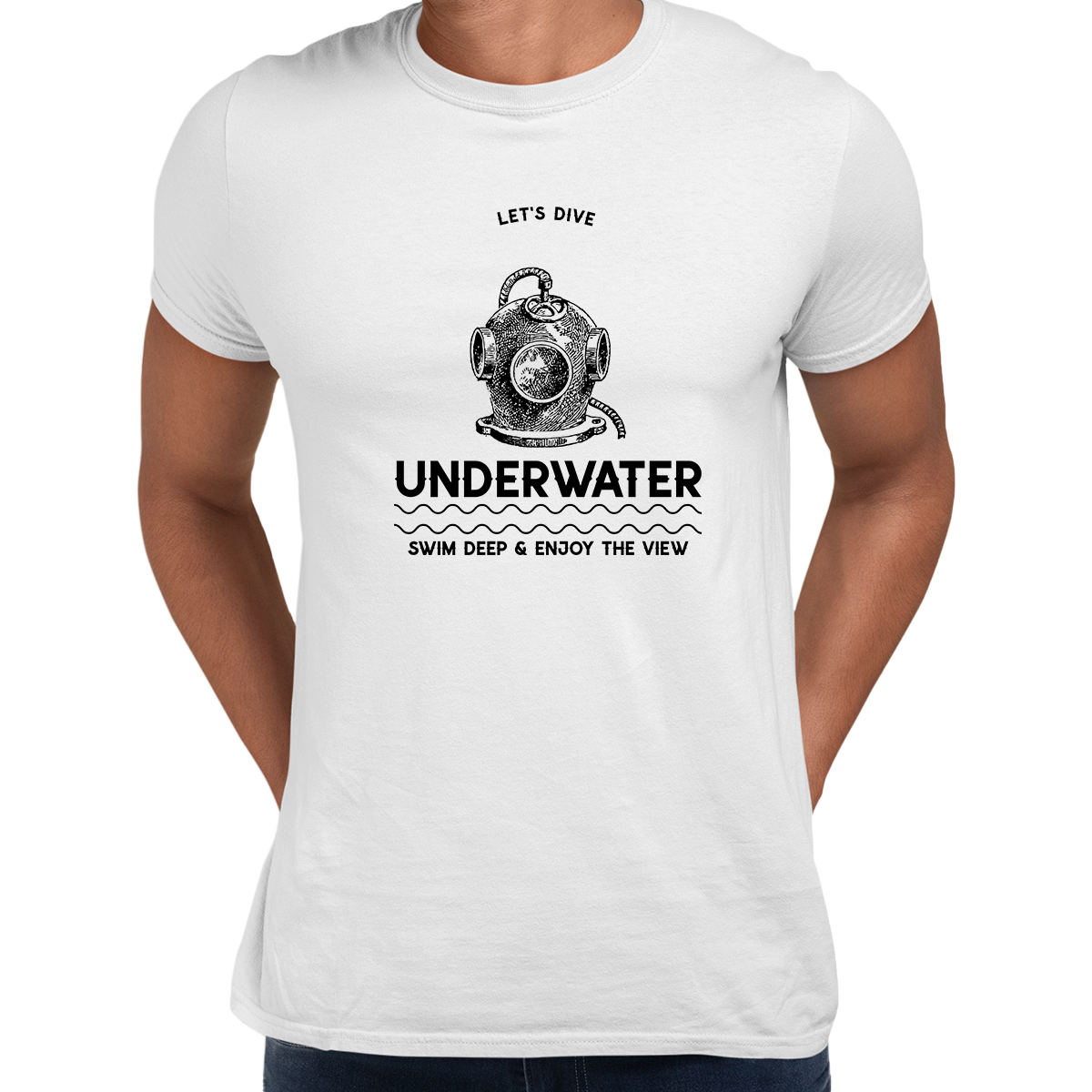 Underwater Dive Swim deep & enjoy the view Scuba Diving Unisex T-shirt - Kuzi Tees