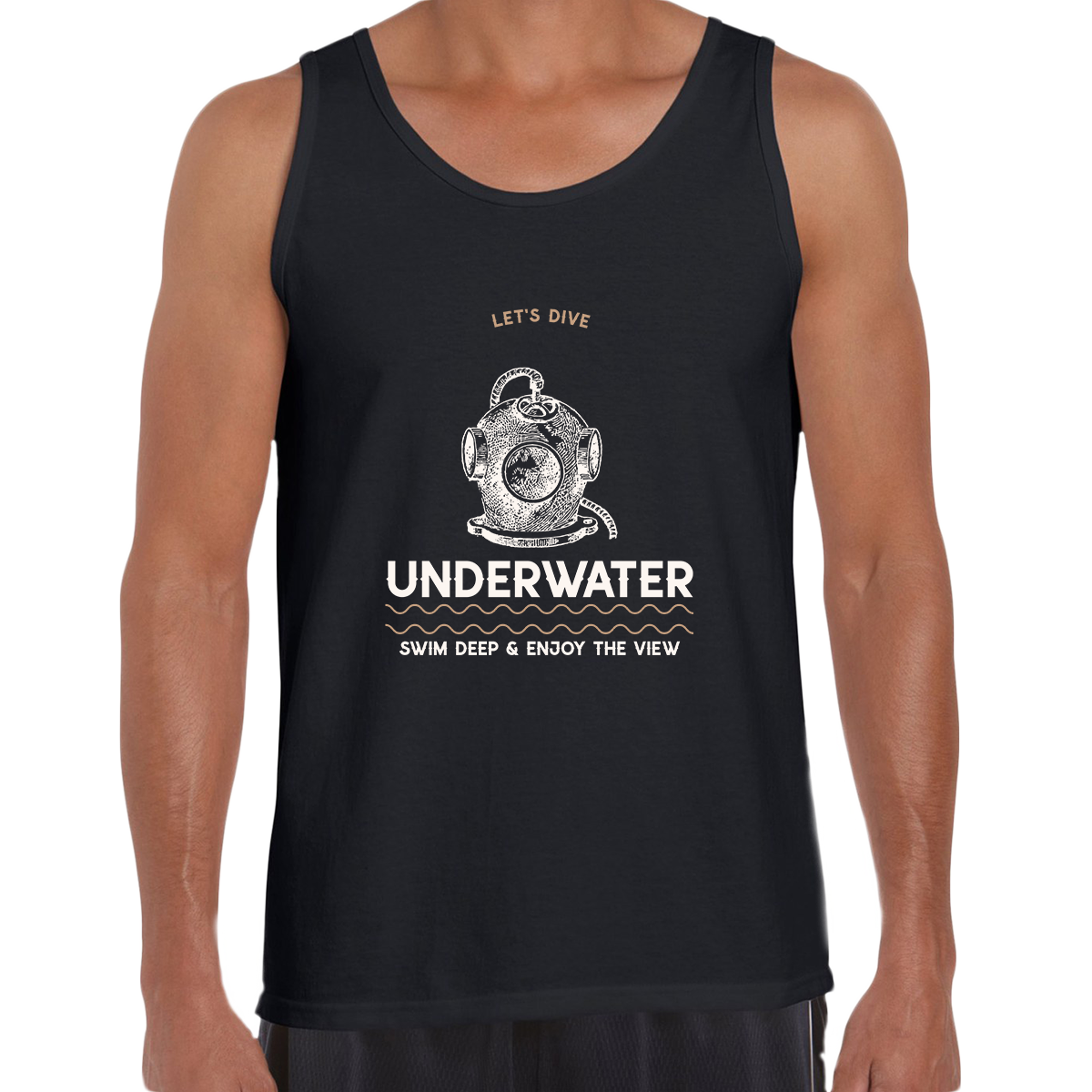 Underwater Dive Swim deep & enjoy the view Scuba Diving Unisex Tank Top - Kuzi Tees