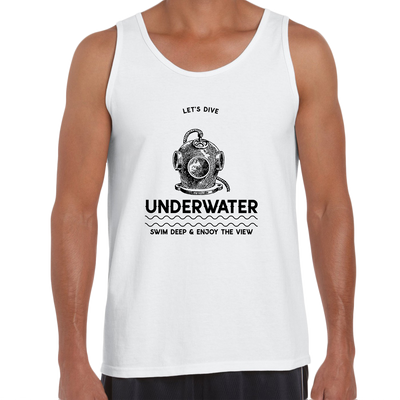 Underwater Dive Swim deep & enjoy the view Scuba Diving Unisex Tank Top - Kuzi Tees