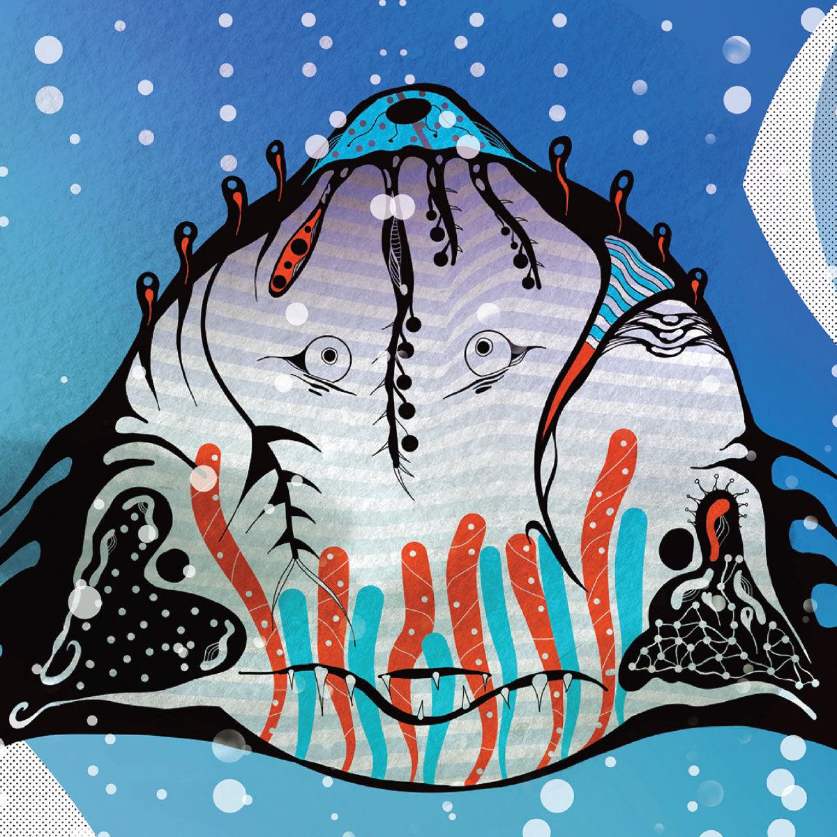 A2 Underwater Creatures Wall Big Art Print Kitchen Living Room Unframed Unique - Kuzi Tees