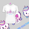 Unicorn Emoji Reaction Love Angry Excited Unisex Black and White Tee - Kuzi Tees