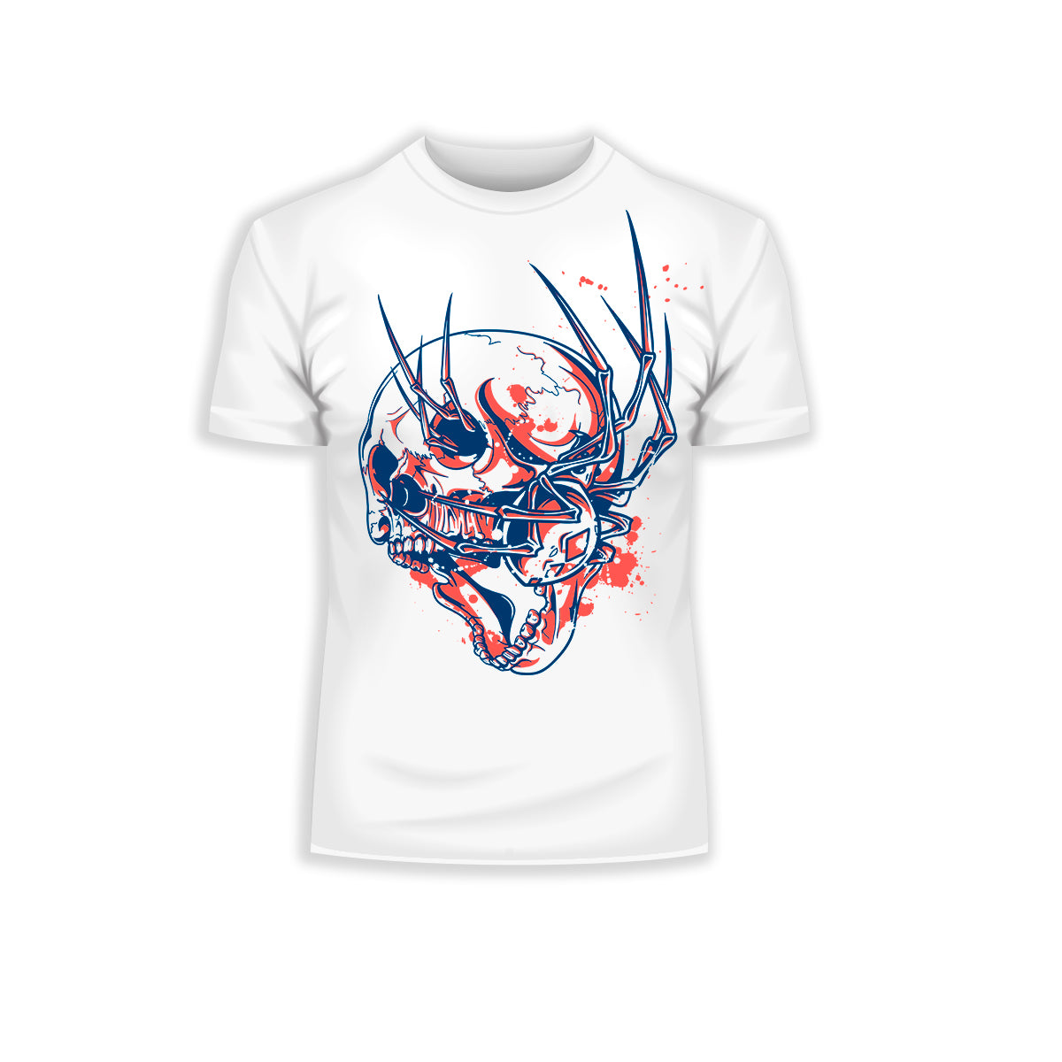 Urban Graffiti Scary Spider and Skull T-Shirt - Kuzi Tees