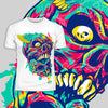 Urban Graffiti Two Demon Skull Angel Wing T-Shirt - Kuzi Tees