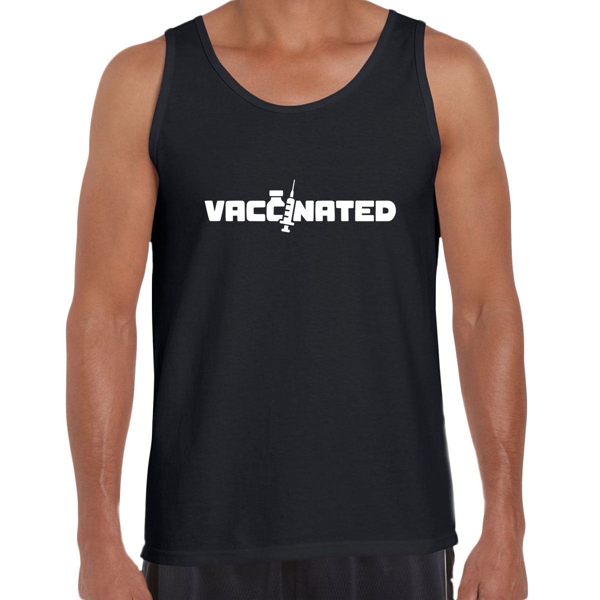 Vaccinated Tee I Survived 2020 Quarantine Vaccine Gift Typography Unisex Tank Top - Kuzi Tees