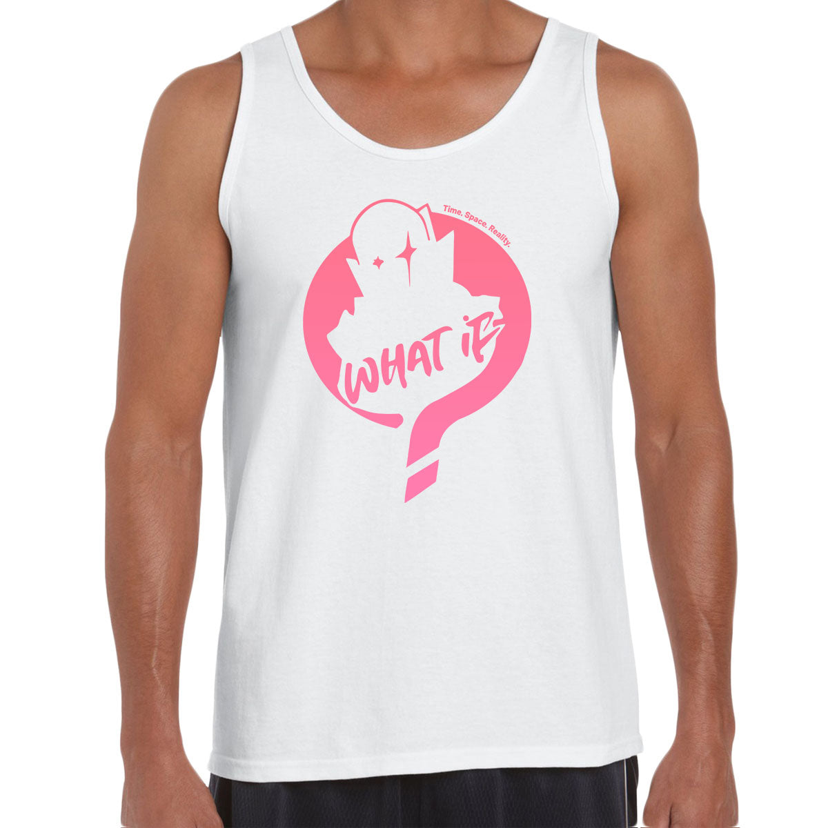 What If MCU Marvel Tee Pink Typography Unisex Tank Top - Kuzi Tees