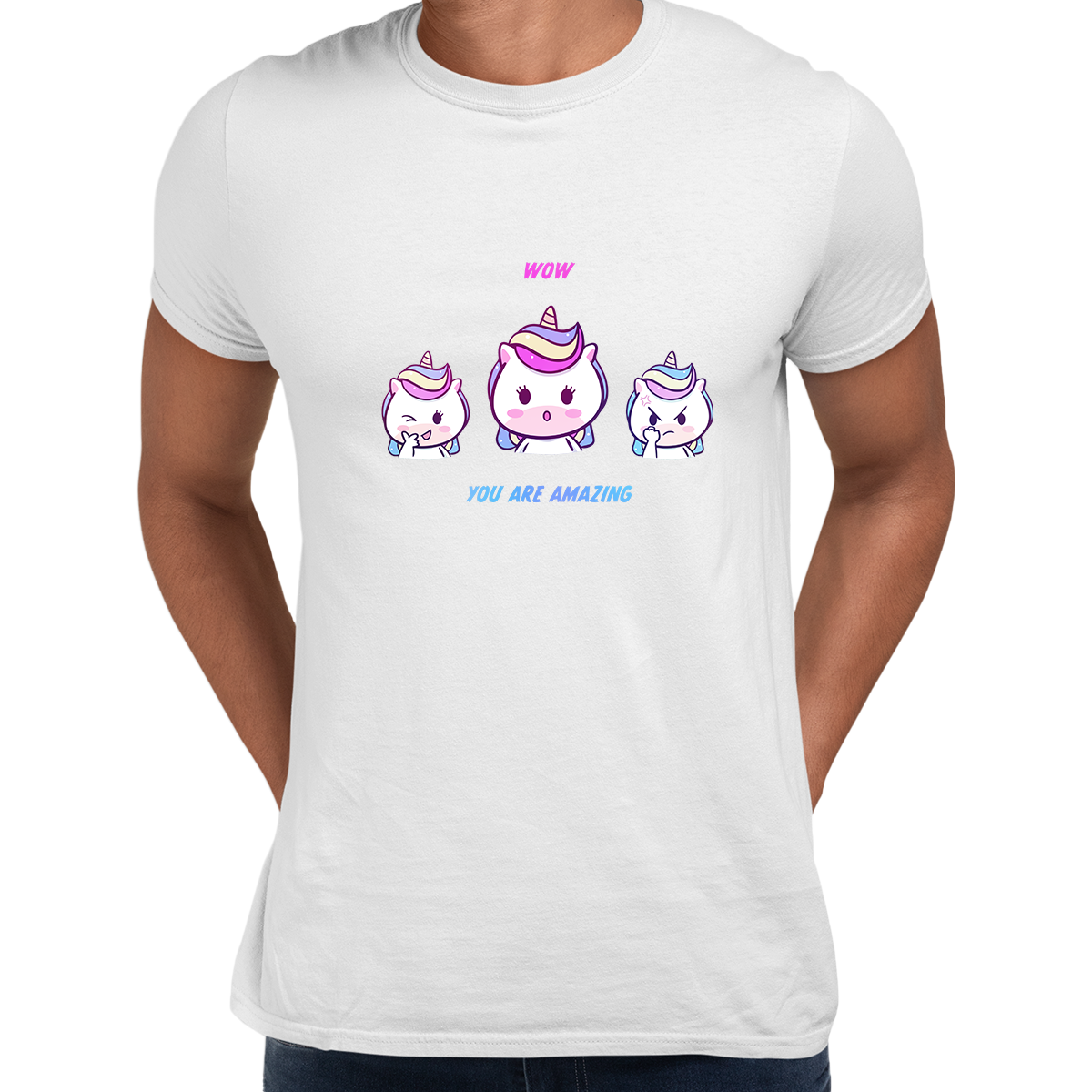 You are Amazing Unicorn Emoji Face Reaction WOW - Kuzi Tees
