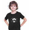Youtube Crainer Cool Skull Illustration Abstract Black and White T-shirt for Kids - Kuzi Tees