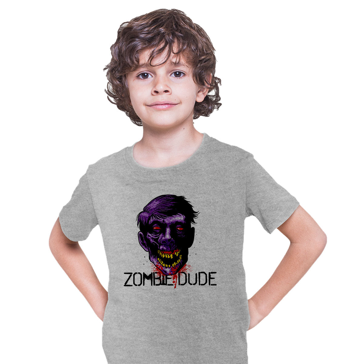 Zombie Dude Festive Funny Novelty T-shirt for Kids - Kuzi Tees